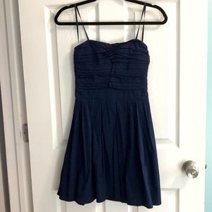 Strapless Navy Blue Dress